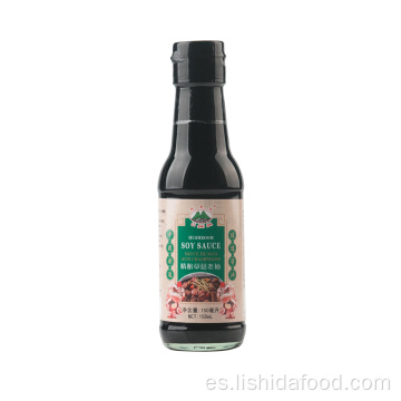 Salsa de soja oscura de champiñones de botella de vidrio de 150 ml